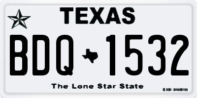 TX license plate BDQ1532