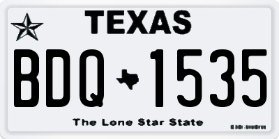 TX license plate BDQ1535
