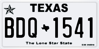TX license plate BDQ1541