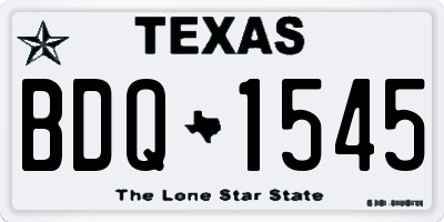 TX license plate BDQ1545