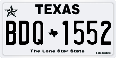 TX license plate BDQ1552