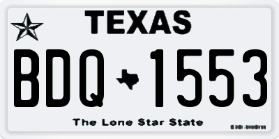 TX license plate BDQ1553