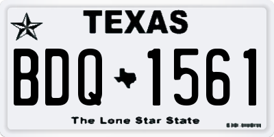 TX license plate BDQ1561