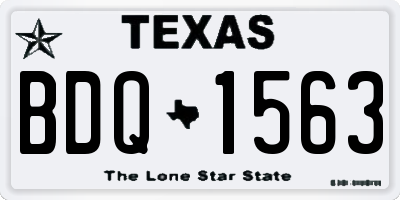 TX license plate BDQ1563