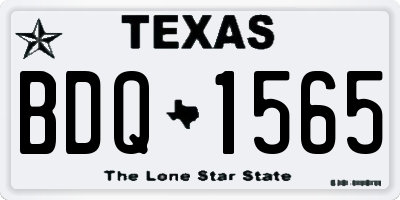 TX license plate BDQ1565