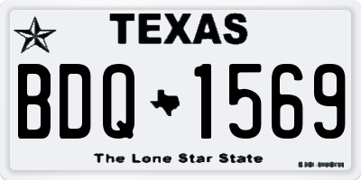 TX license plate BDQ1569