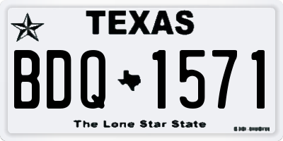 TX license plate BDQ1571