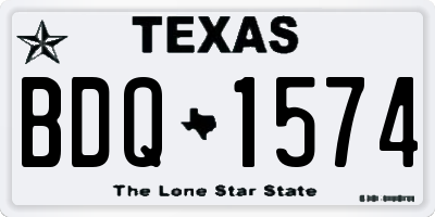TX license plate BDQ1574