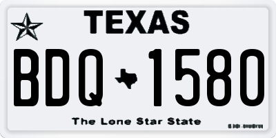TX license plate BDQ1580