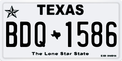 TX license plate BDQ1586