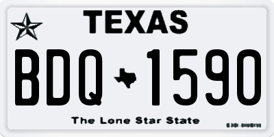 TX license plate BDQ1590