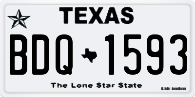 TX license plate BDQ1593