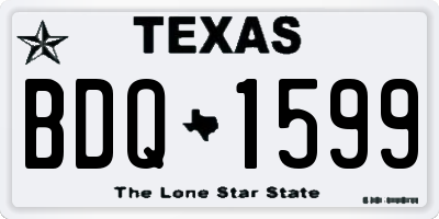TX license plate BDQ1599