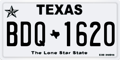 TX license plate BDQ1620