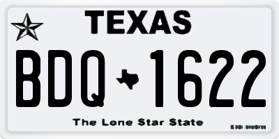 TX license plate BDQ1622