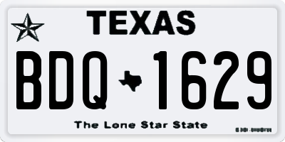 TX license plate BDQ1629