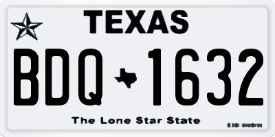 TX license plate BDQ1632