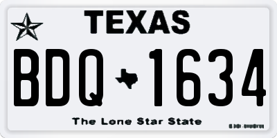 TX license plate BDQ1634