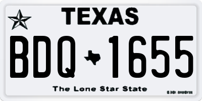 TX license plate BDQ1655