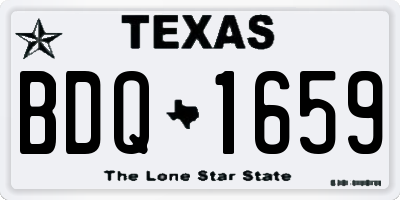 TX license plate BDQ1659