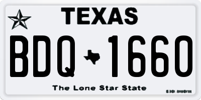 TX license plate BDQ1660