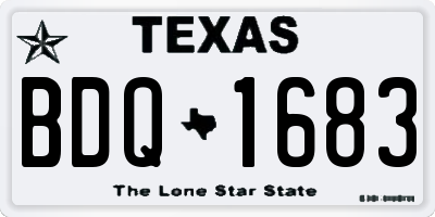 TX license plate BDQ1683