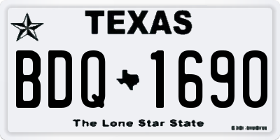 TX license plate BDQ1690