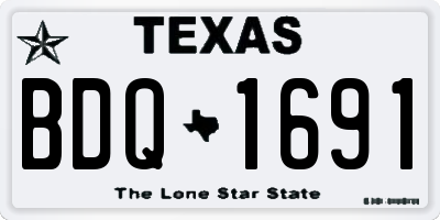 TX license plate BDQ1691