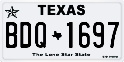 TX license plate BDQ1697
