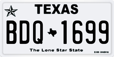 TX license plate BDQ1699