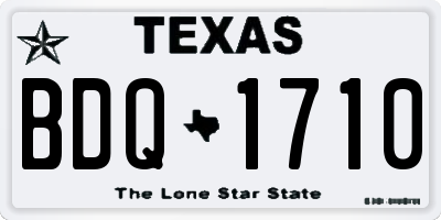 TX license plate BDQ1710