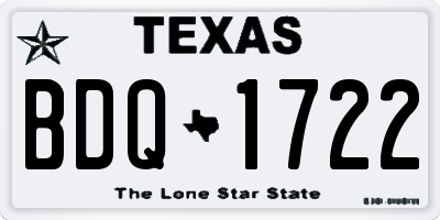 TX license plate BDQ1722