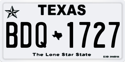 TX license plate BDQ1727