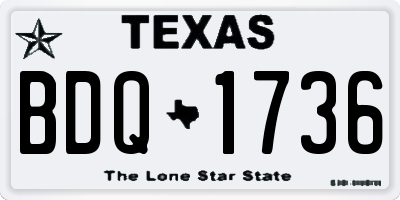 TX license plate BDQ1736