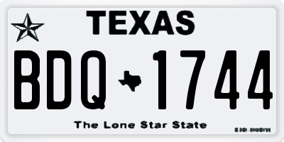TX license plate BDQ1744
