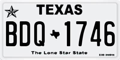 TX license plate BDQ1746