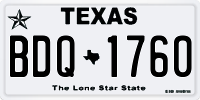 TX license plate BDQ1760