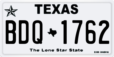 TX license plate BDQ1762
