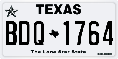 TX license plate BDQ1764