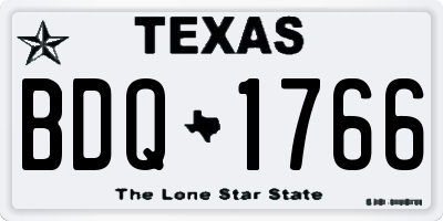 TX license plate BDQ1766
