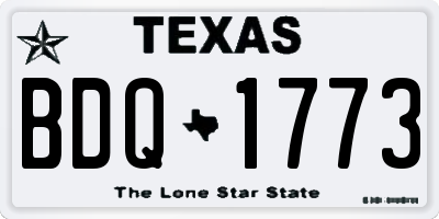 TX license plate BDQ1773