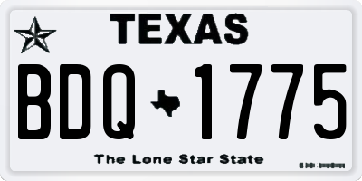 TX license plate BDQ1775