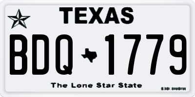 TX license plate BDQ1779