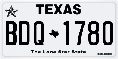 TX license plate BDQ1780