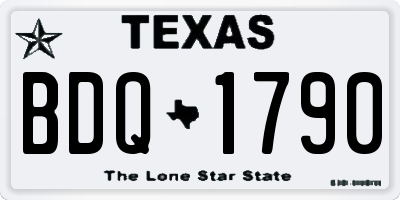 TX license plate BDQ1790