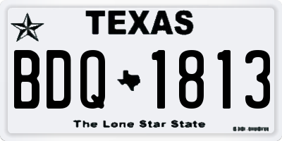 TX license plate BDQ1813