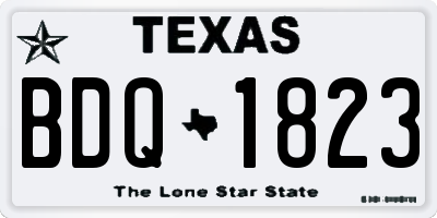 TX license plate BDQ1823