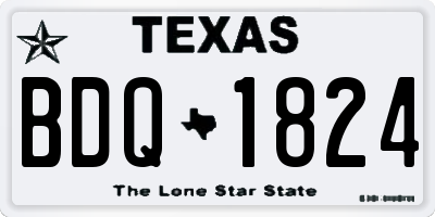 TX license plate BDQ1824