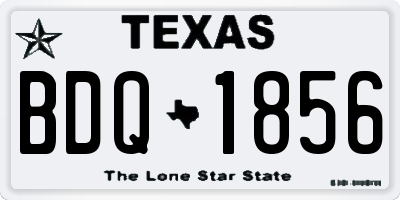 TX license plate BDQ1856