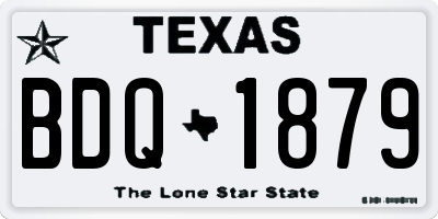 TX license plate BDQ1879